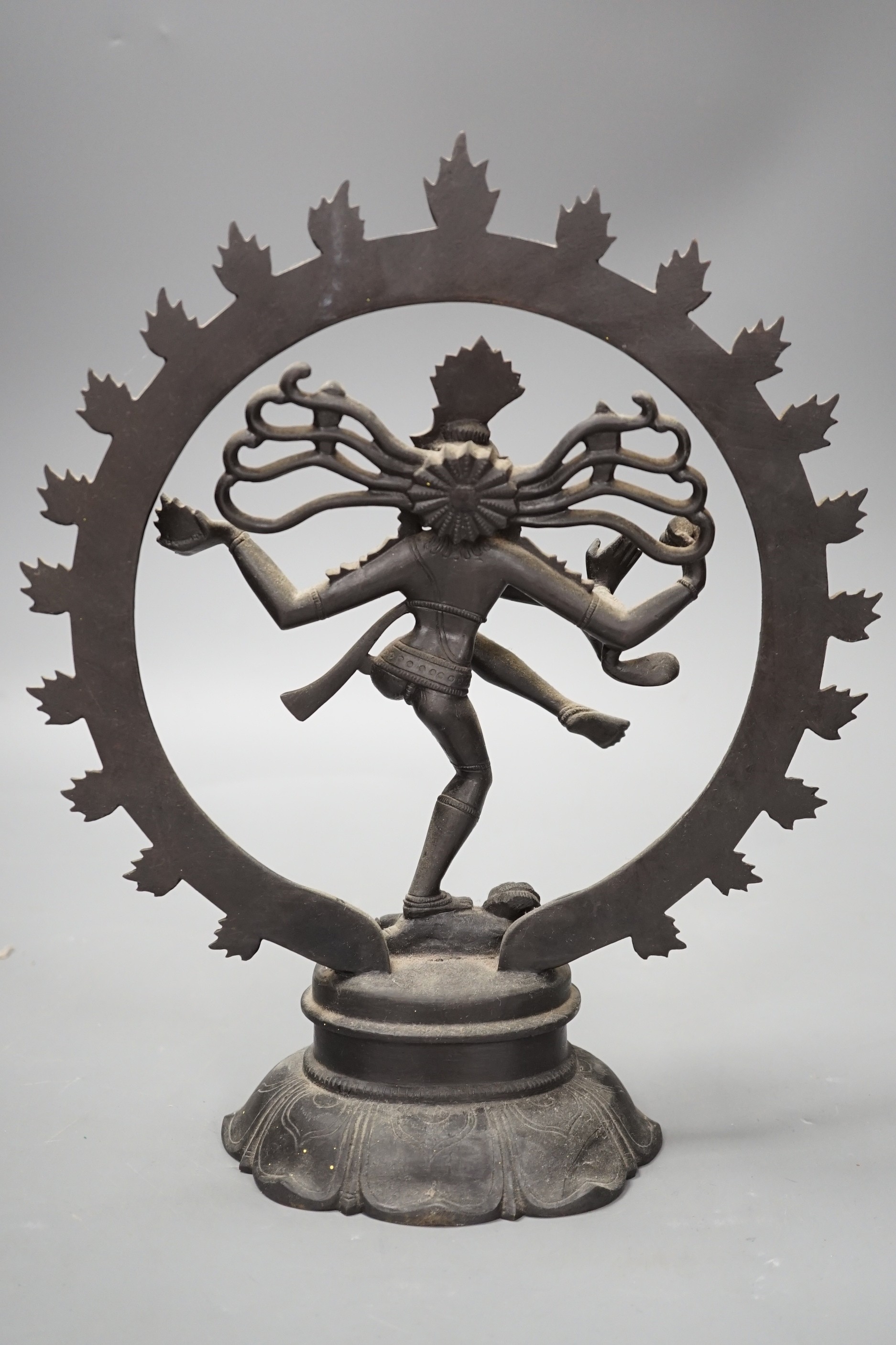 An Indian bronze of Shiva in a Natya Shastra pose. 30cm high